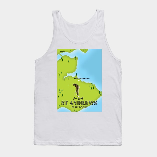 For Golf - St Andrews Scotland Tank Top by nickemporium1